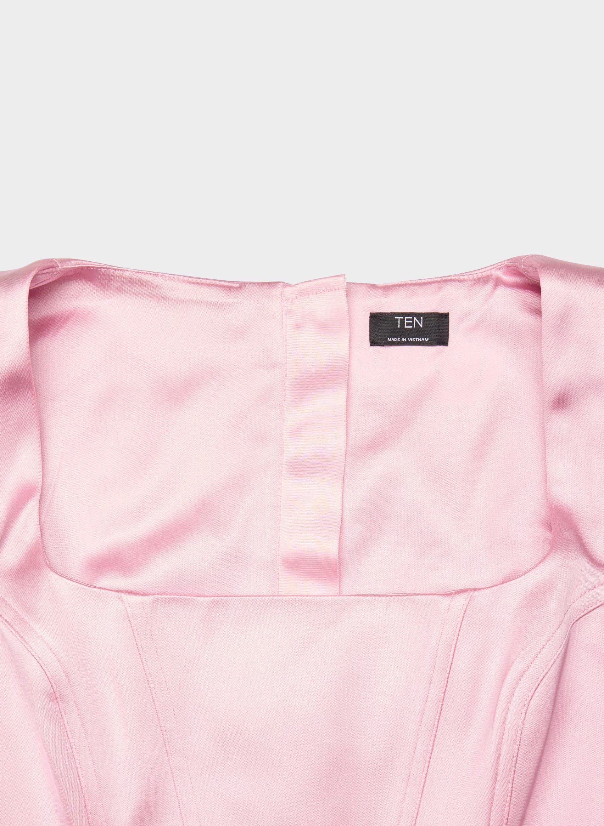 Caprice Satin Bustier - MILKSHAKE PINK