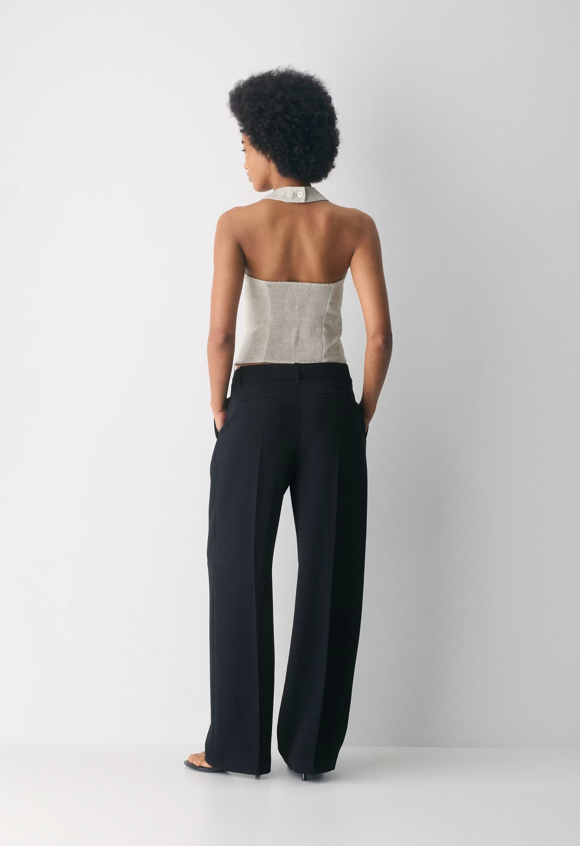 Whisper Linen Halter Top - UNDYED ECRU
