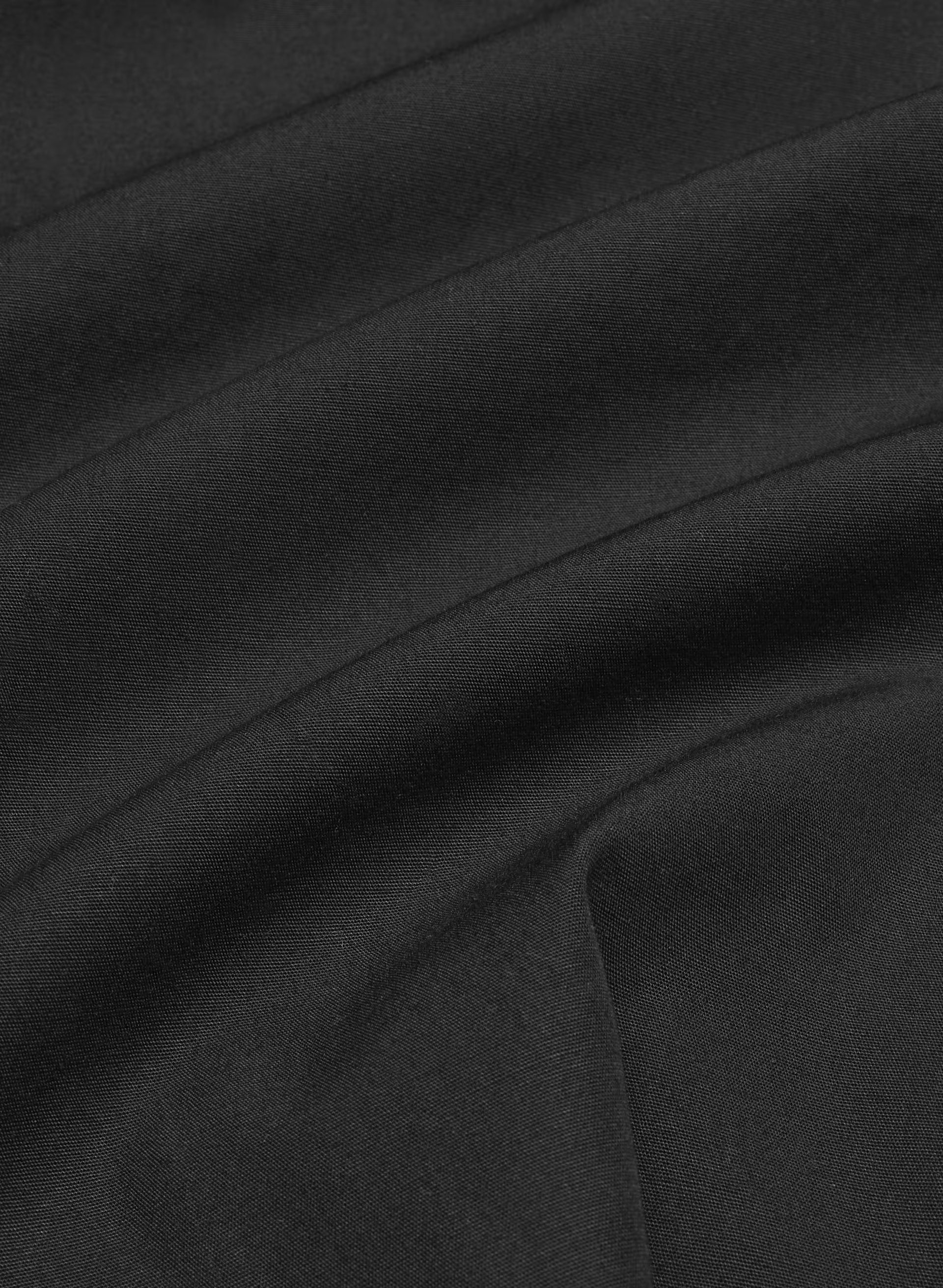 Italic Poplin Blouse - BLACK