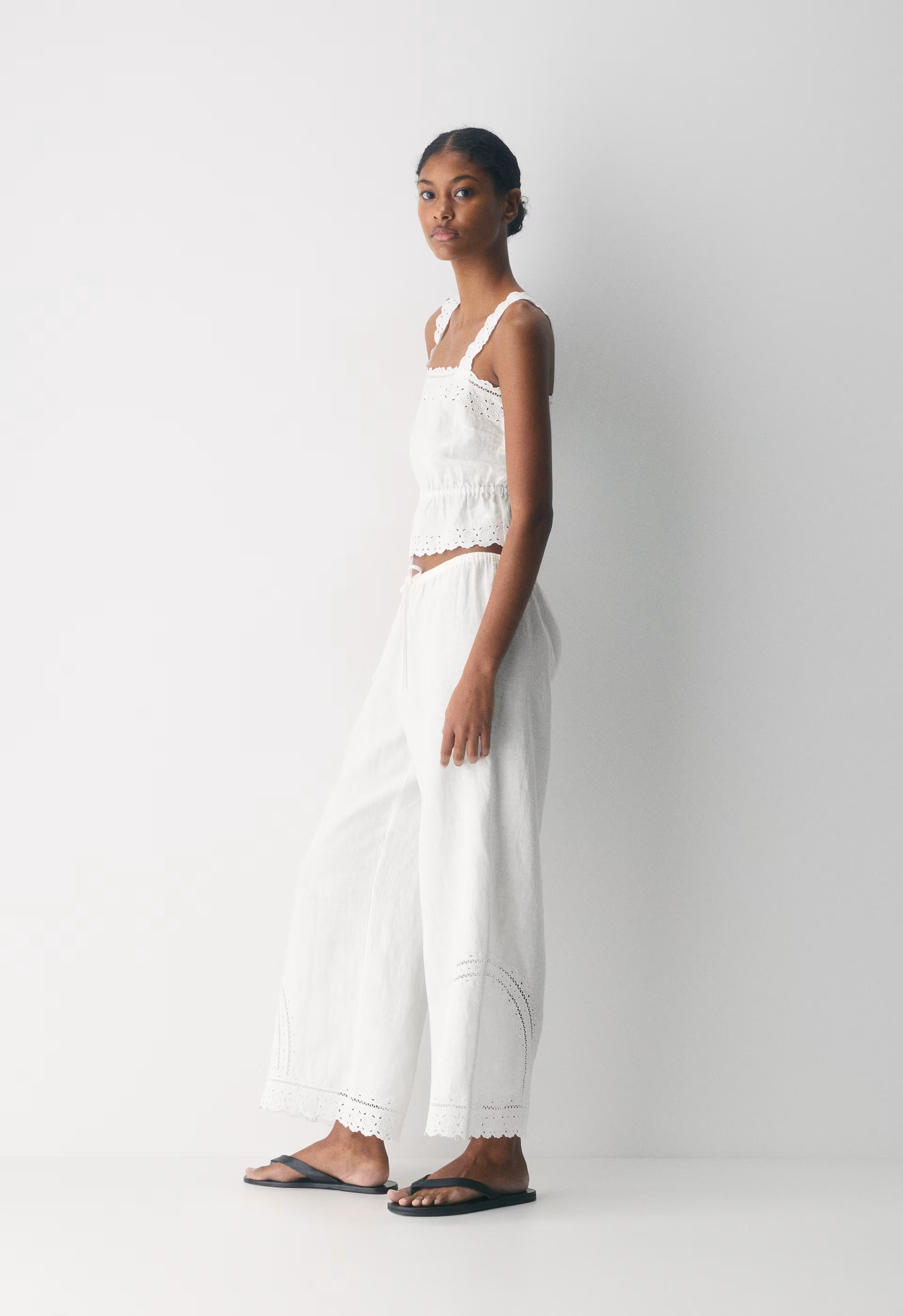 Driftline Linen Top - WHITE