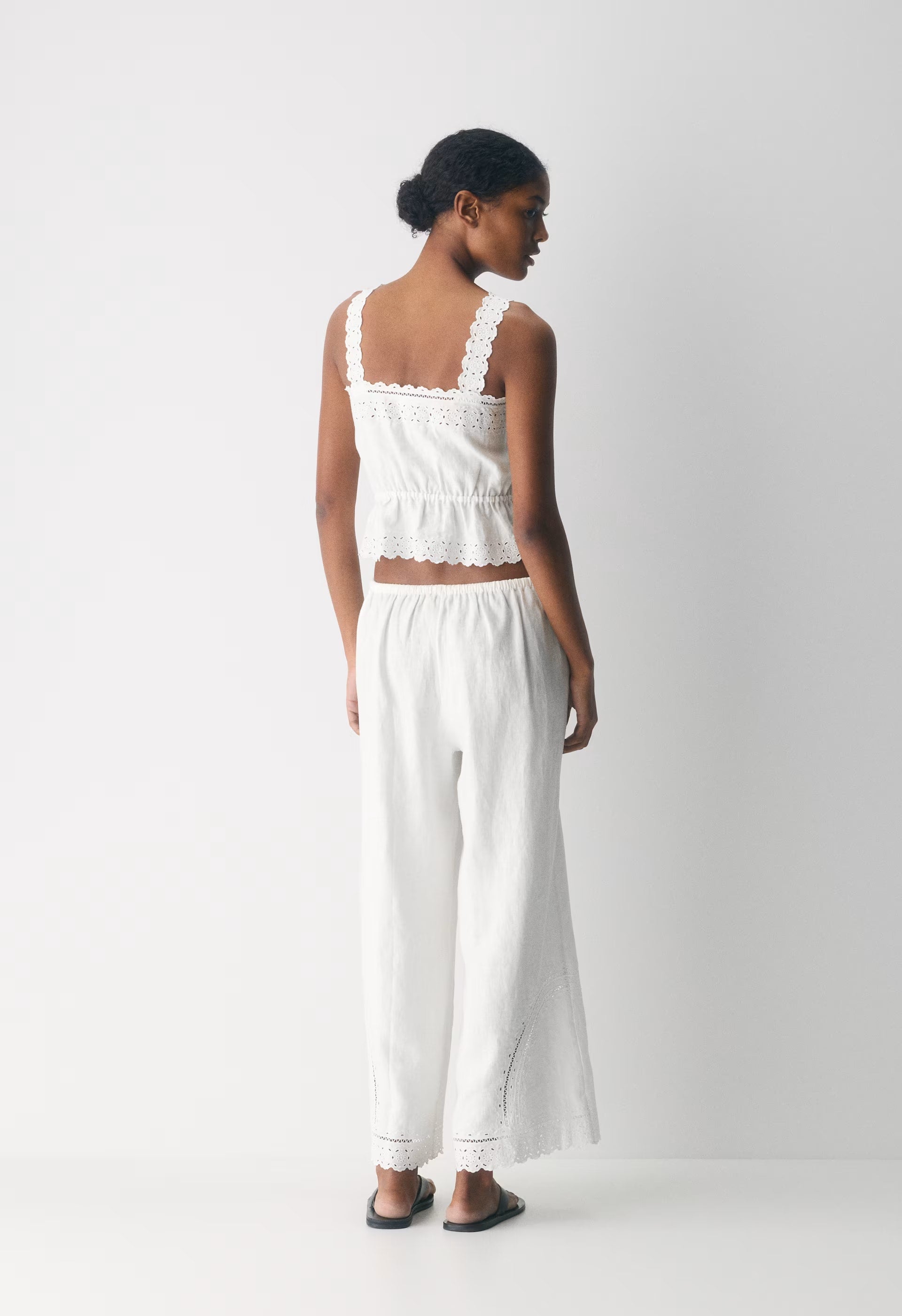Driftline Linen Top - WHITE