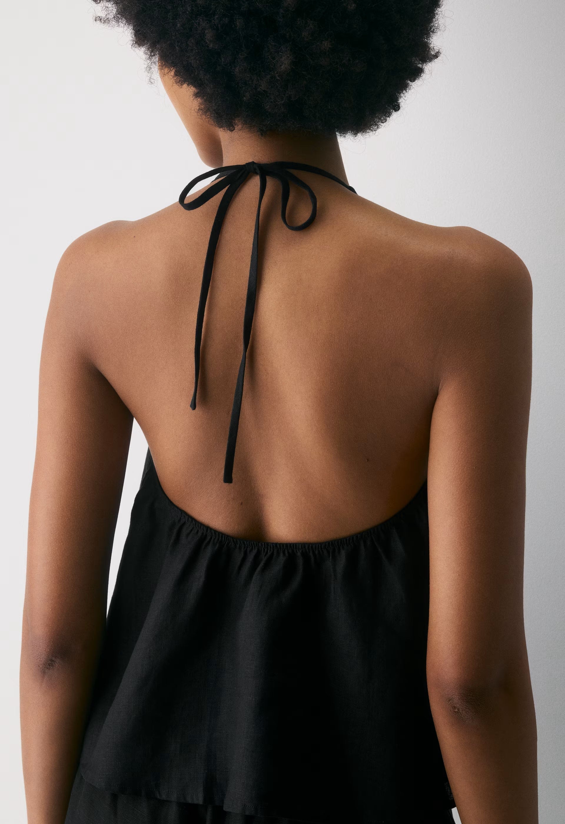 Rove Linen Halter Top - VILLA PINK