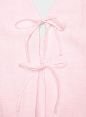 Rove Linen Halter Top - VILLA PINK