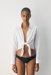Connection Linen Blouse - WHITE