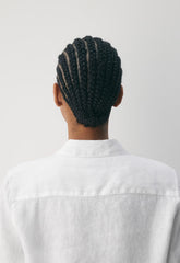 Connection Linen Blouse - WHITE