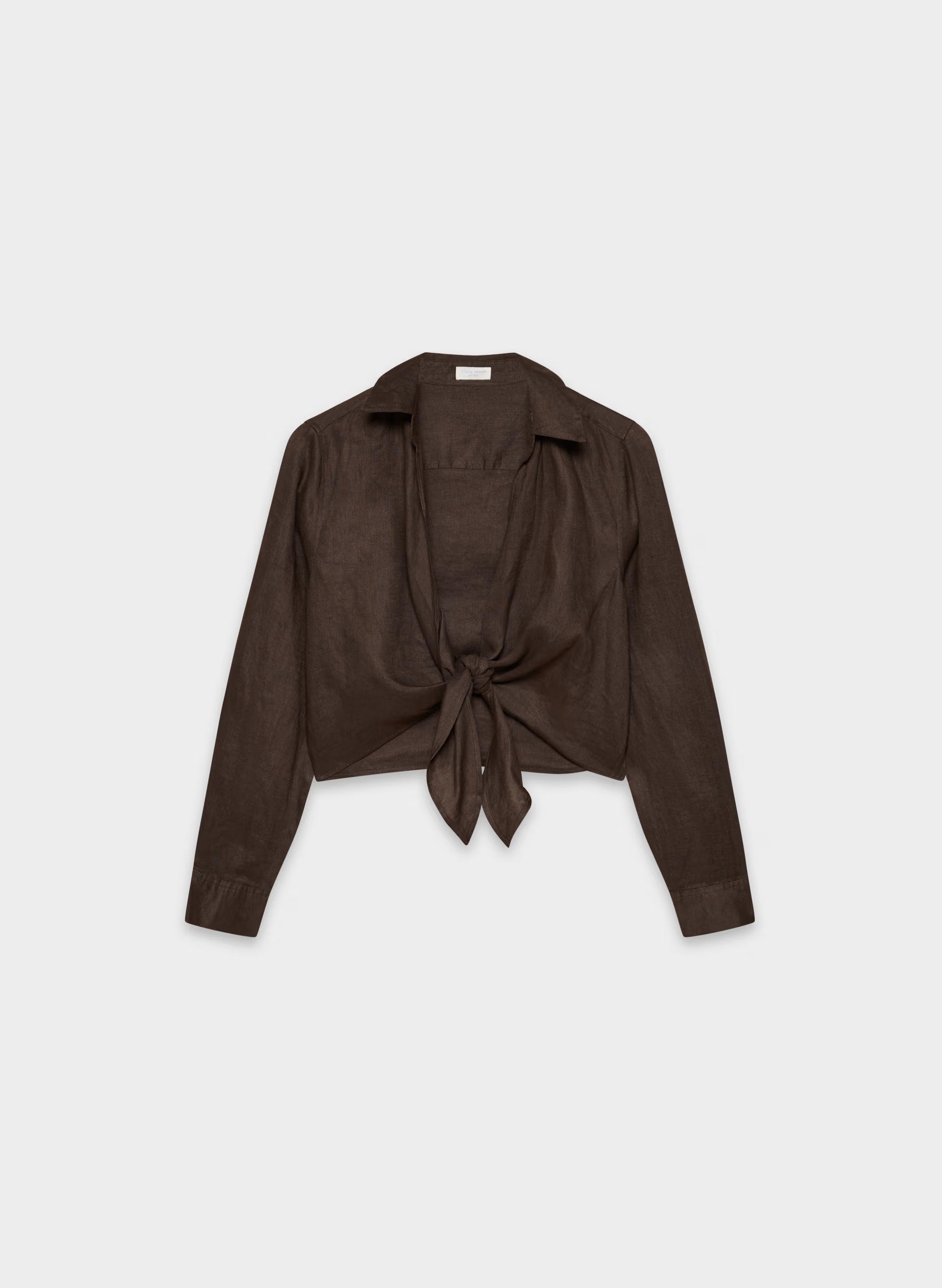 Connection Linen Blouse - RICH MOCHA BROWN