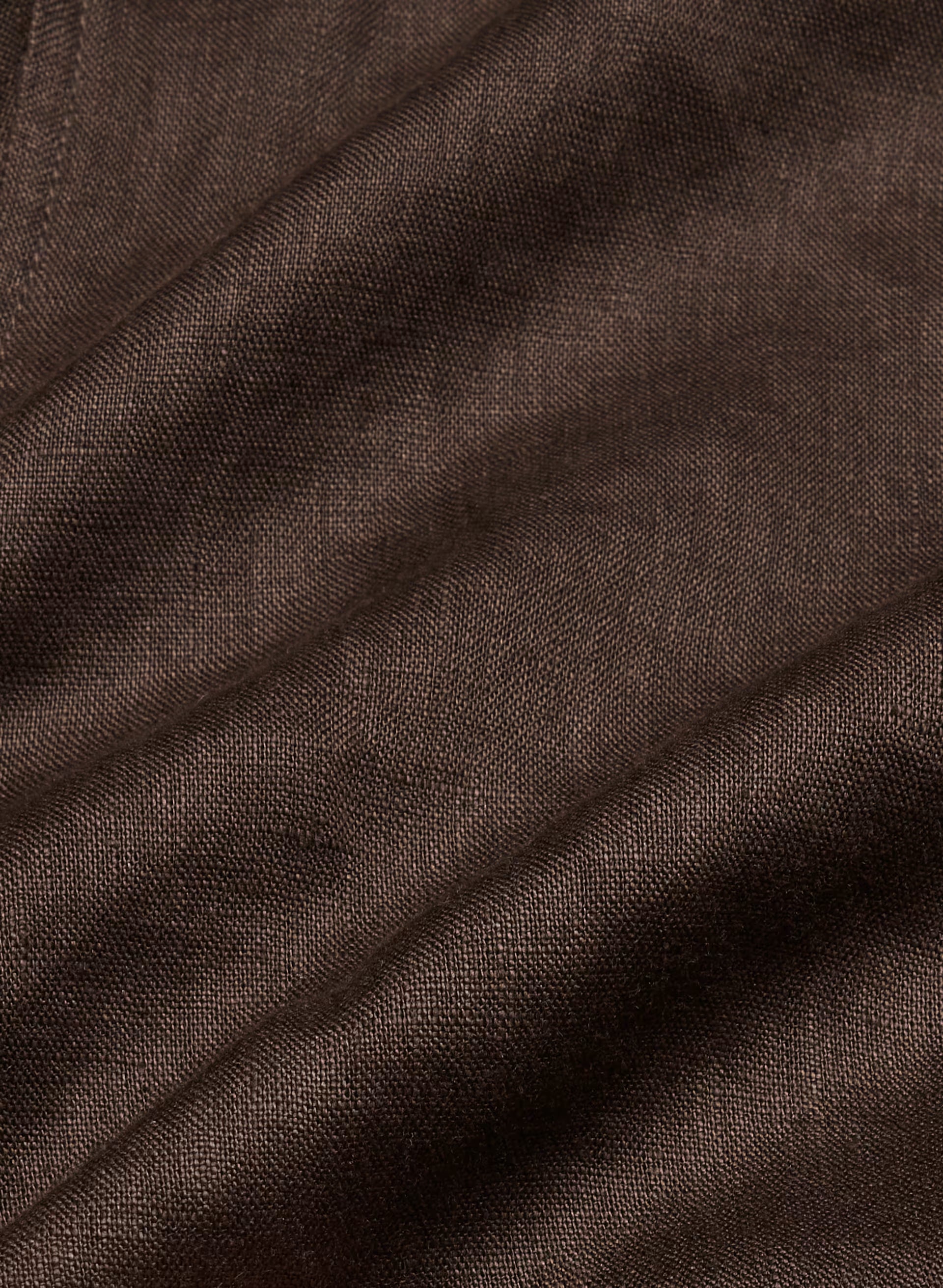 Connection Linen Blouse - RICH MOCHA BROWN