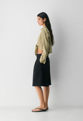 Connection Linen Blouse - MARTINI OLIVE