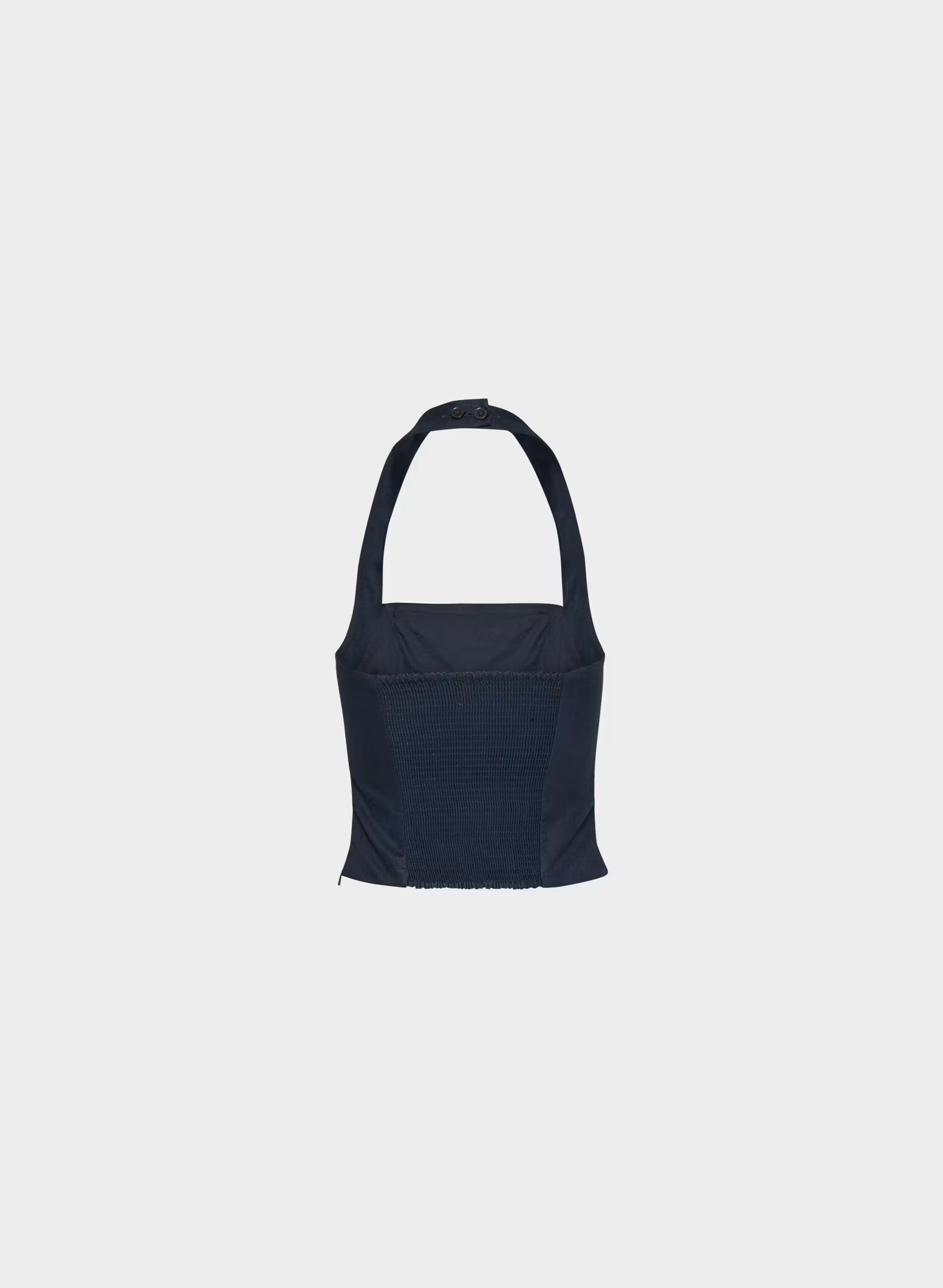 Whisper Linen Halter Top - ADMIRAL