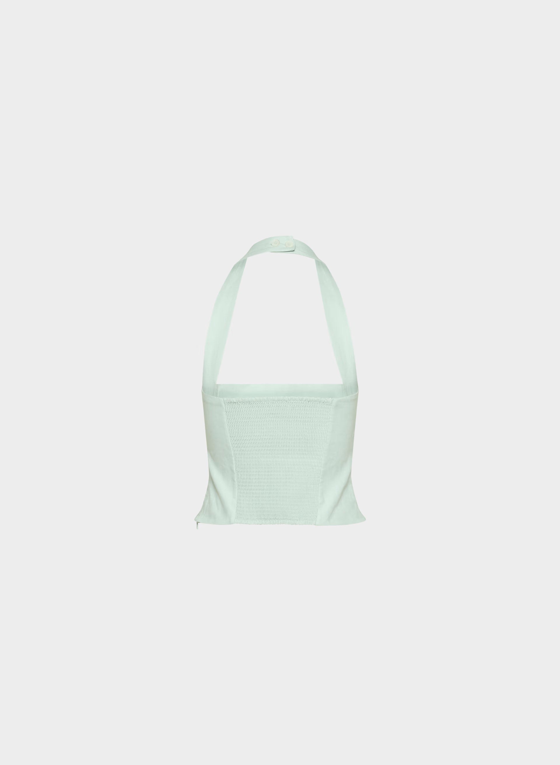 Whisper Linen Halter Top - AGAVE GREEN