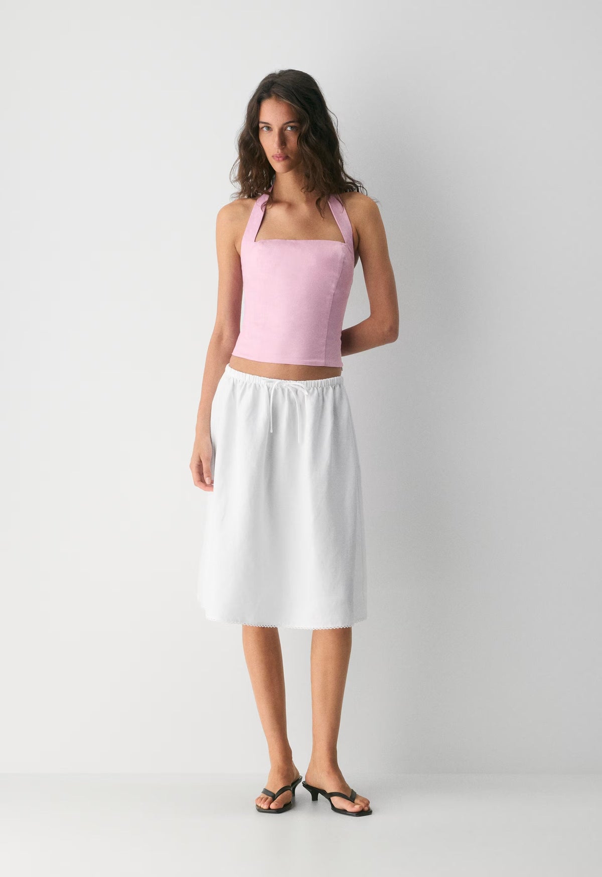 Whisper Linen Halter Top - SWEET PEA PURPLE