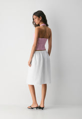 Whisper Linen Halter Top - SWEET PEA PURPLE