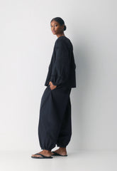 Cabana Linen Blouse - ADMIRAL