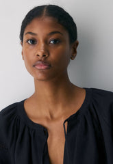 Cabana Linen Blouse - ADMIRAL