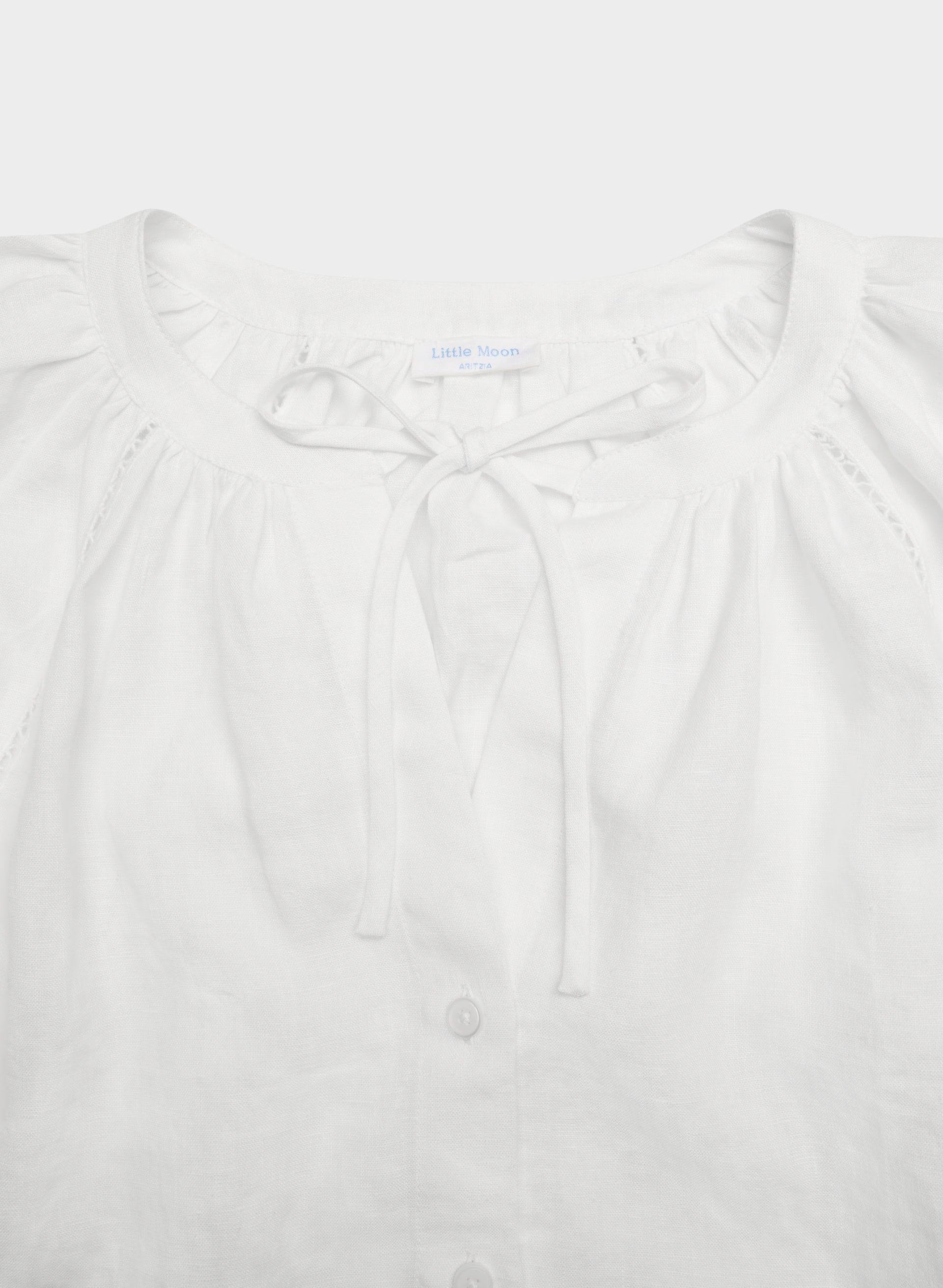 Cabana Linen Blouse - WHITE
