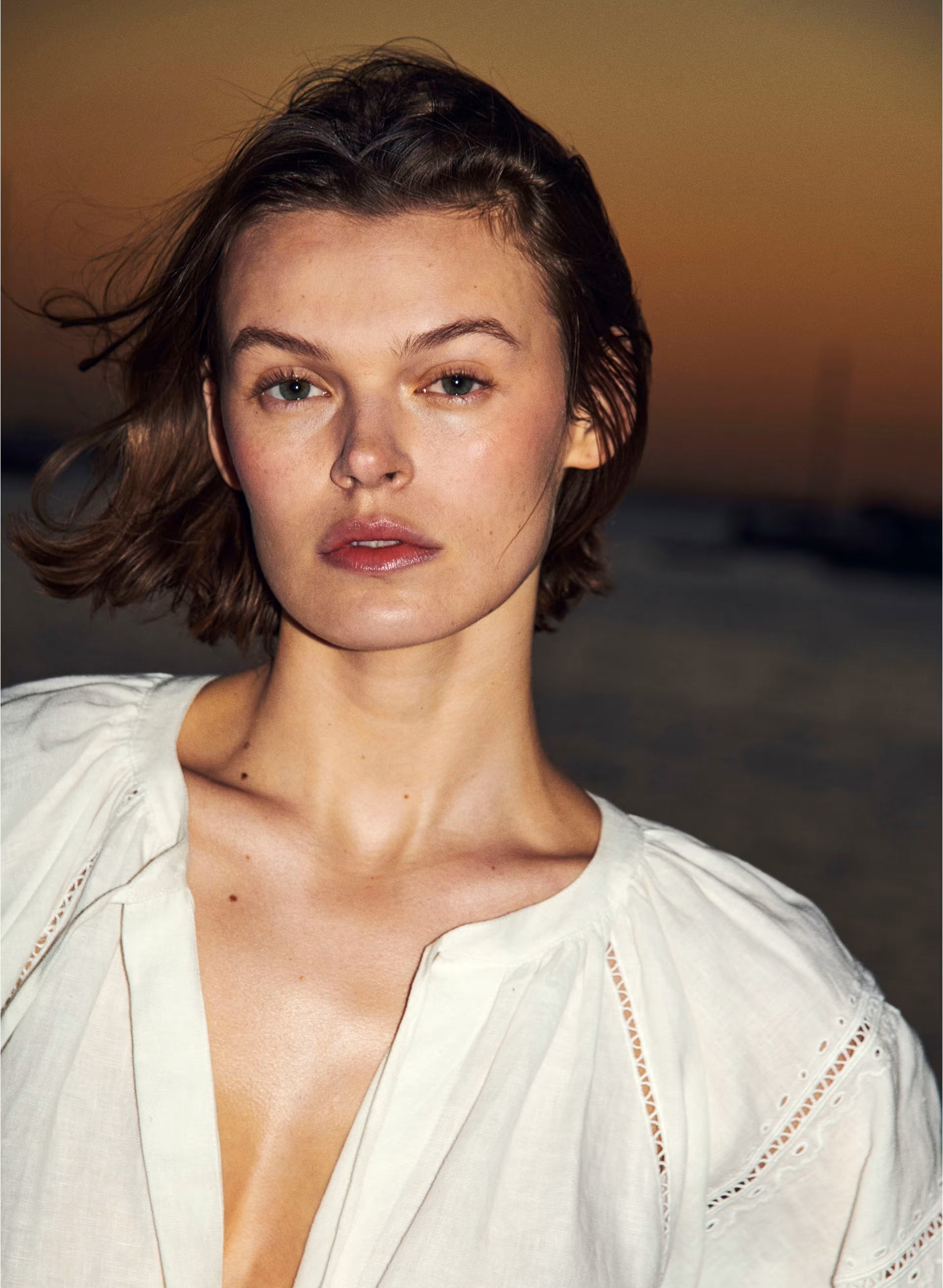 Cabana Linen Blouse - WHITE