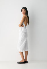 Elinor Poplin Halter Top - BRIGHT WHITE