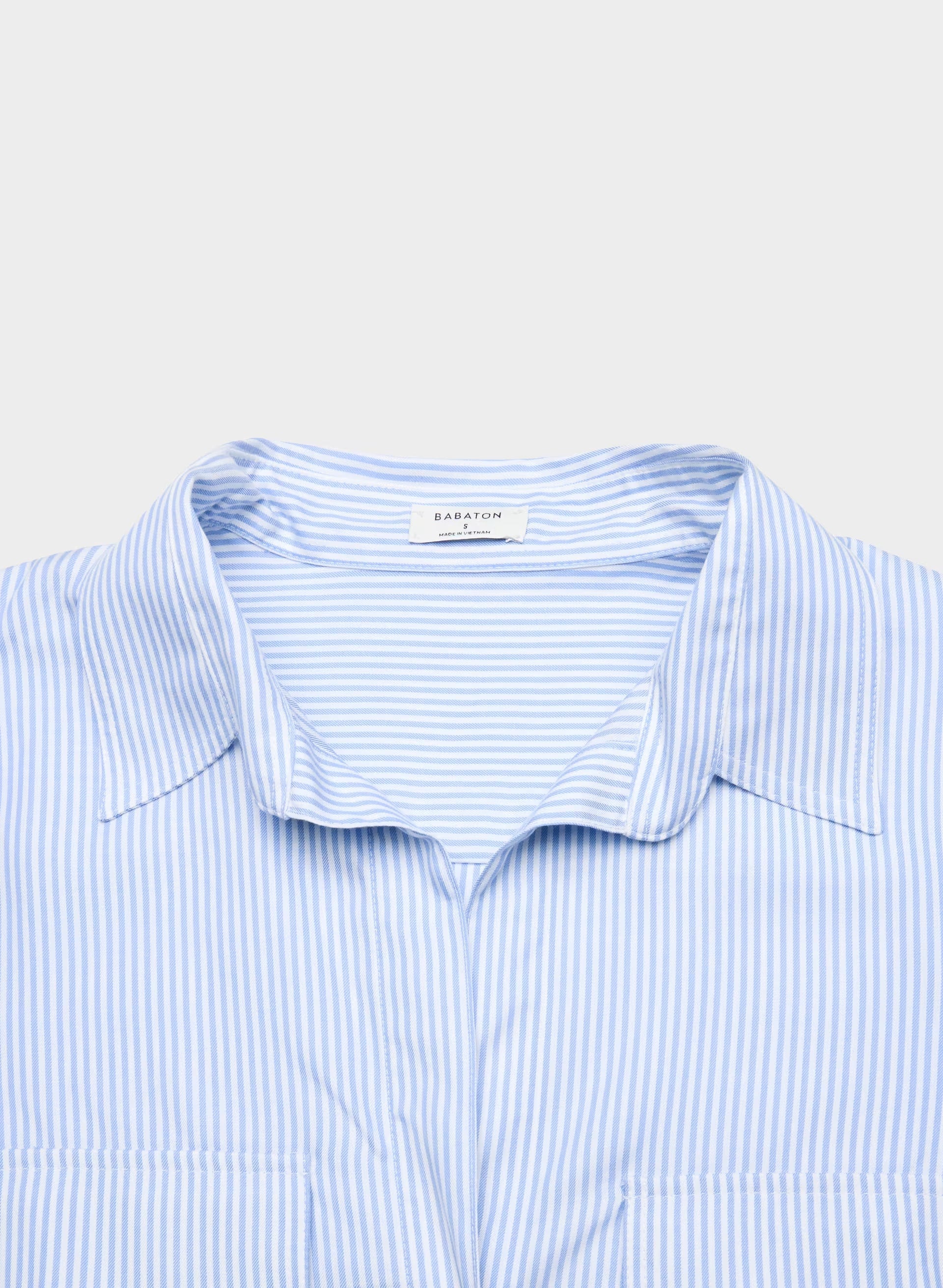 Reporter Shirt - WLSN STRP CRFL BL/WHT