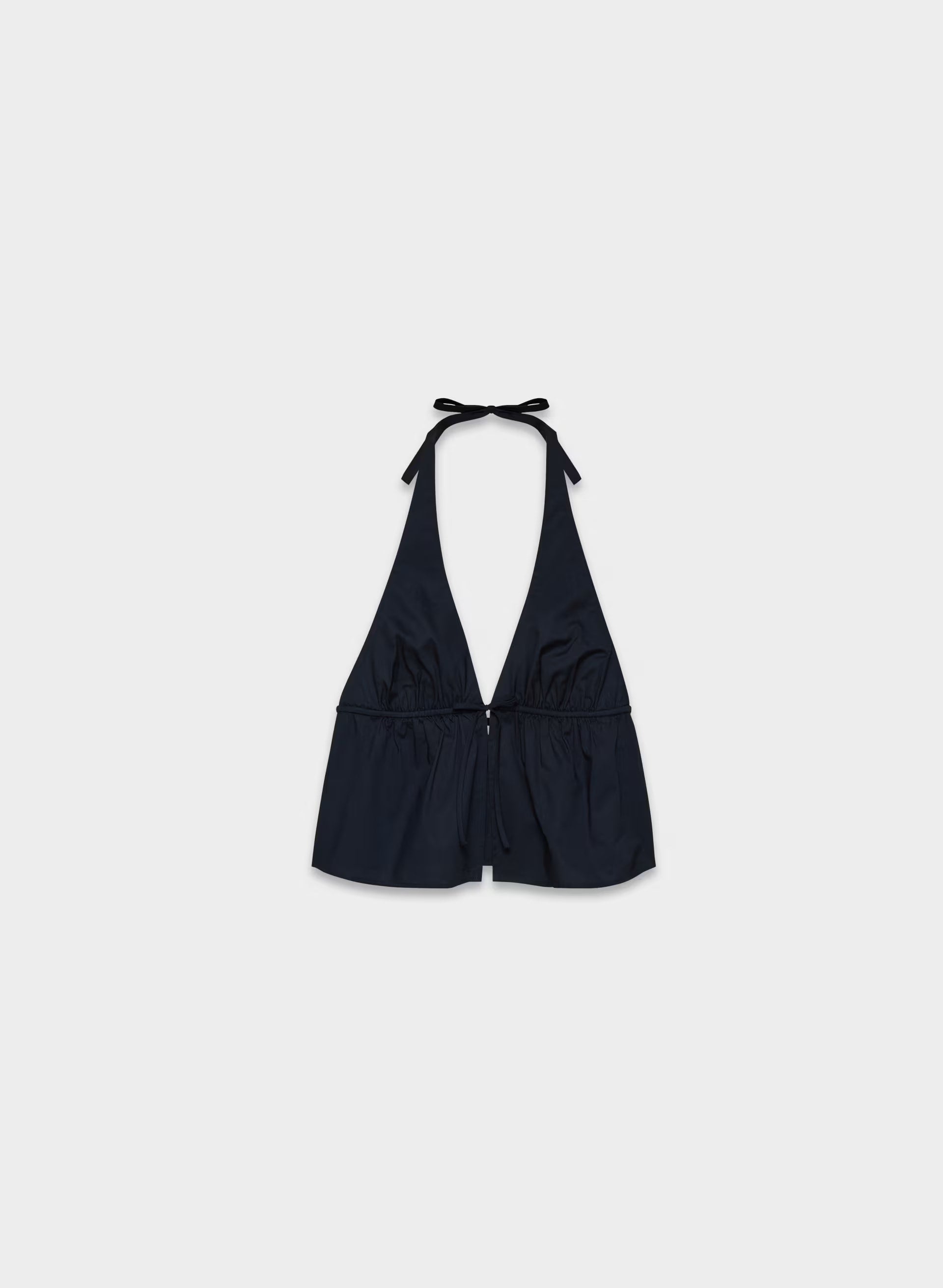 Brioche Poplin Halter Top - ADMIRAL