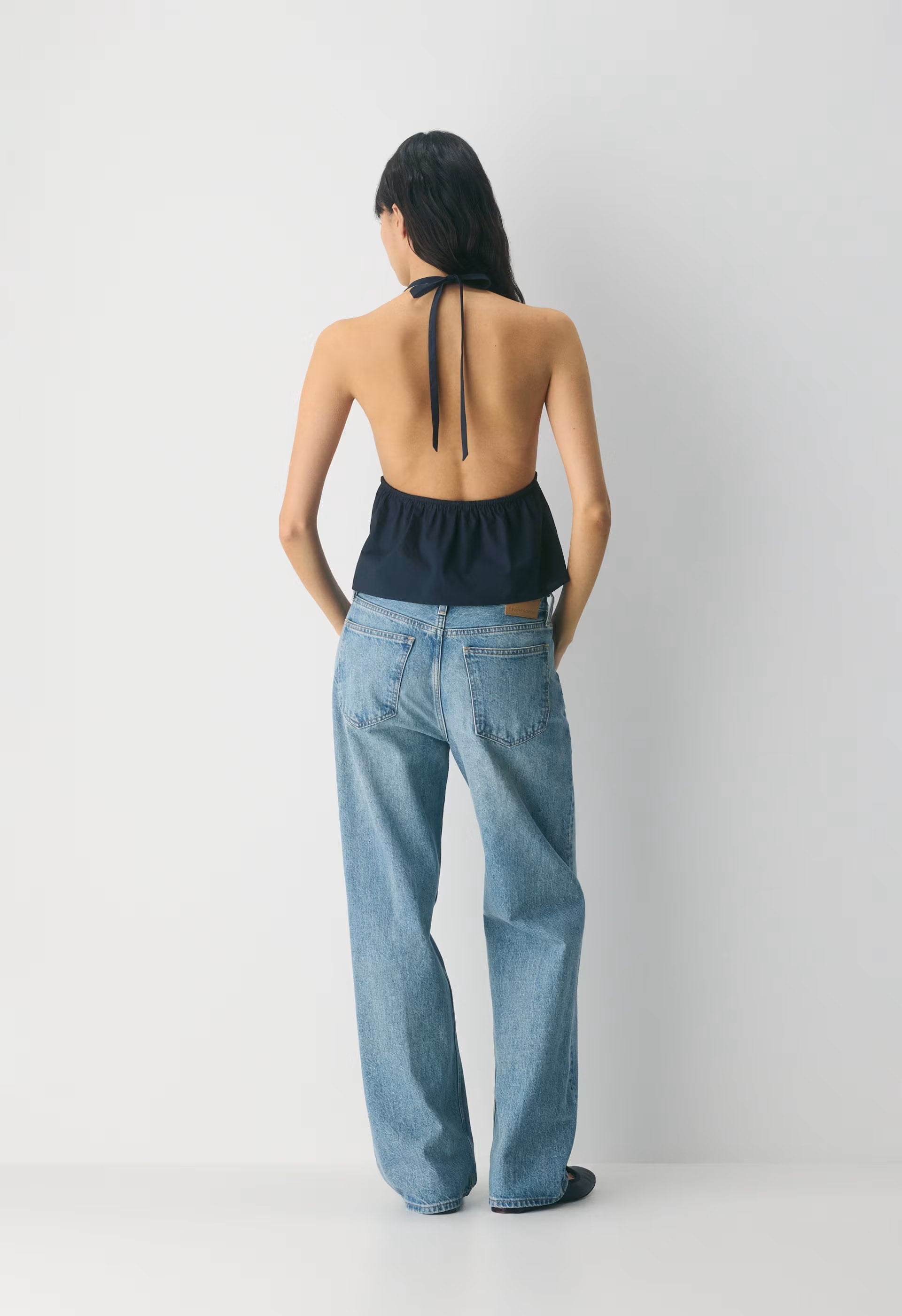 Brioche Poplin Halter Top - ADMIRAL