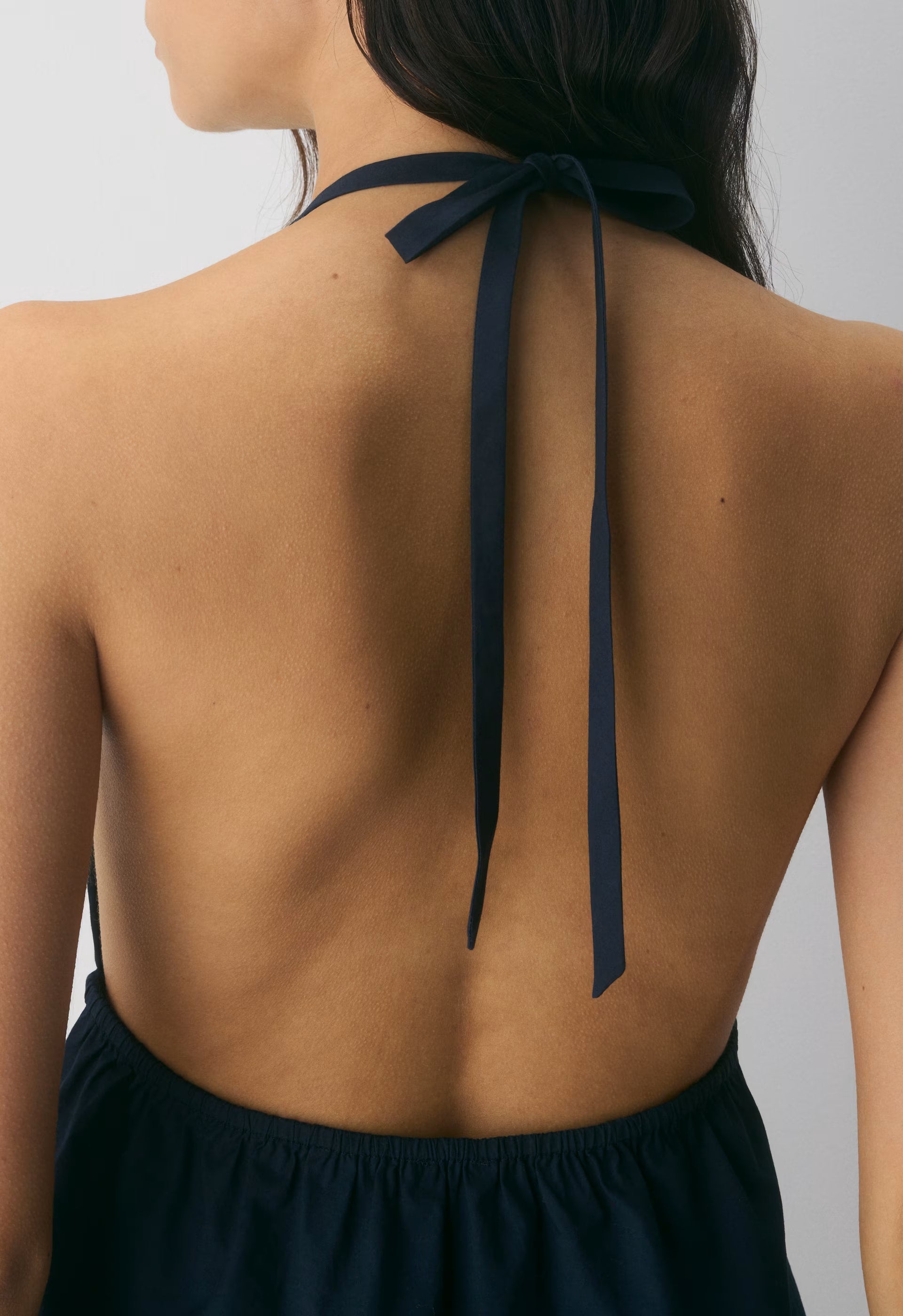 Brioche Poplin Halter Top - ADMIRAL