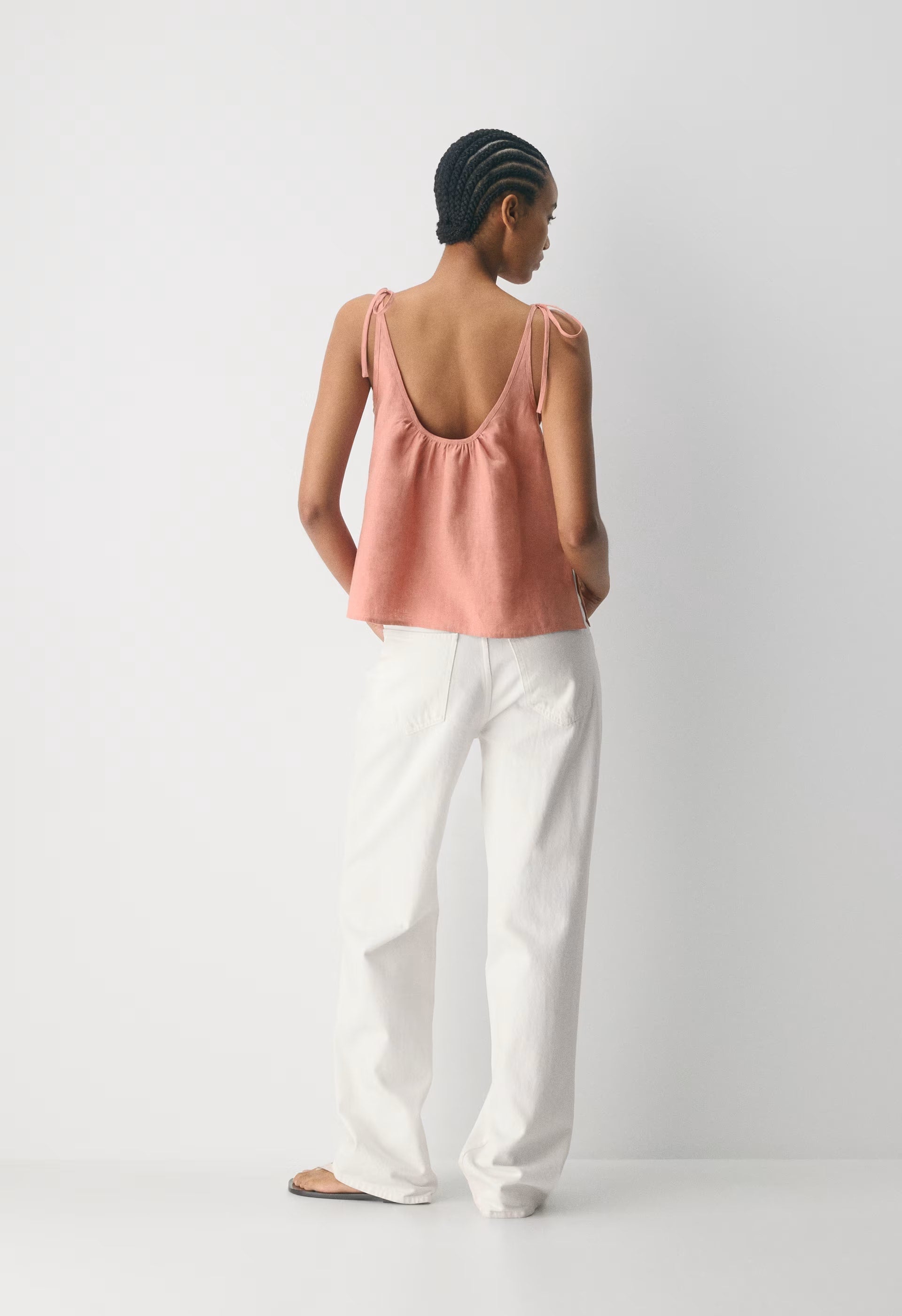 Cinque Linen Top - KILN PINK