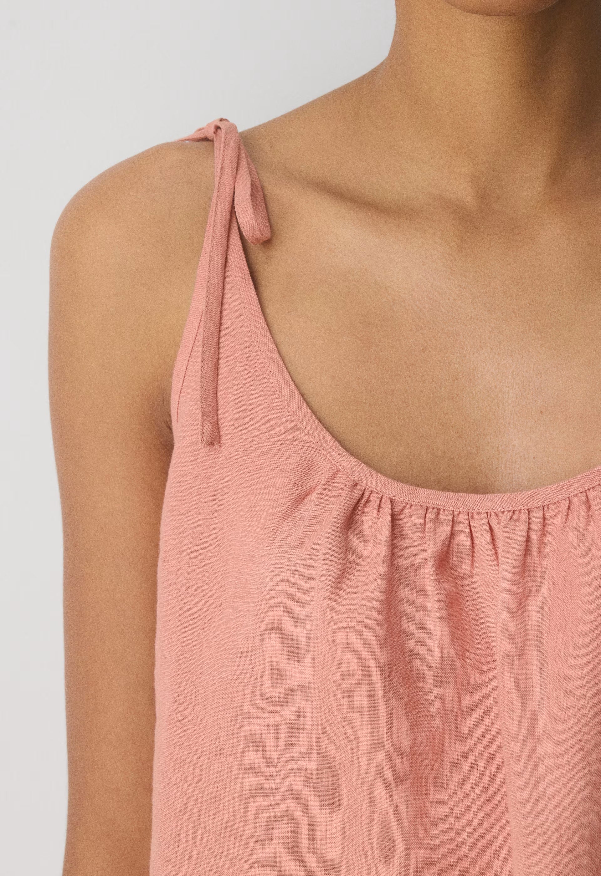 Cinque Linen Top - KILN PINK