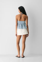 Pauline Halter Top - RIPPLE BLUE