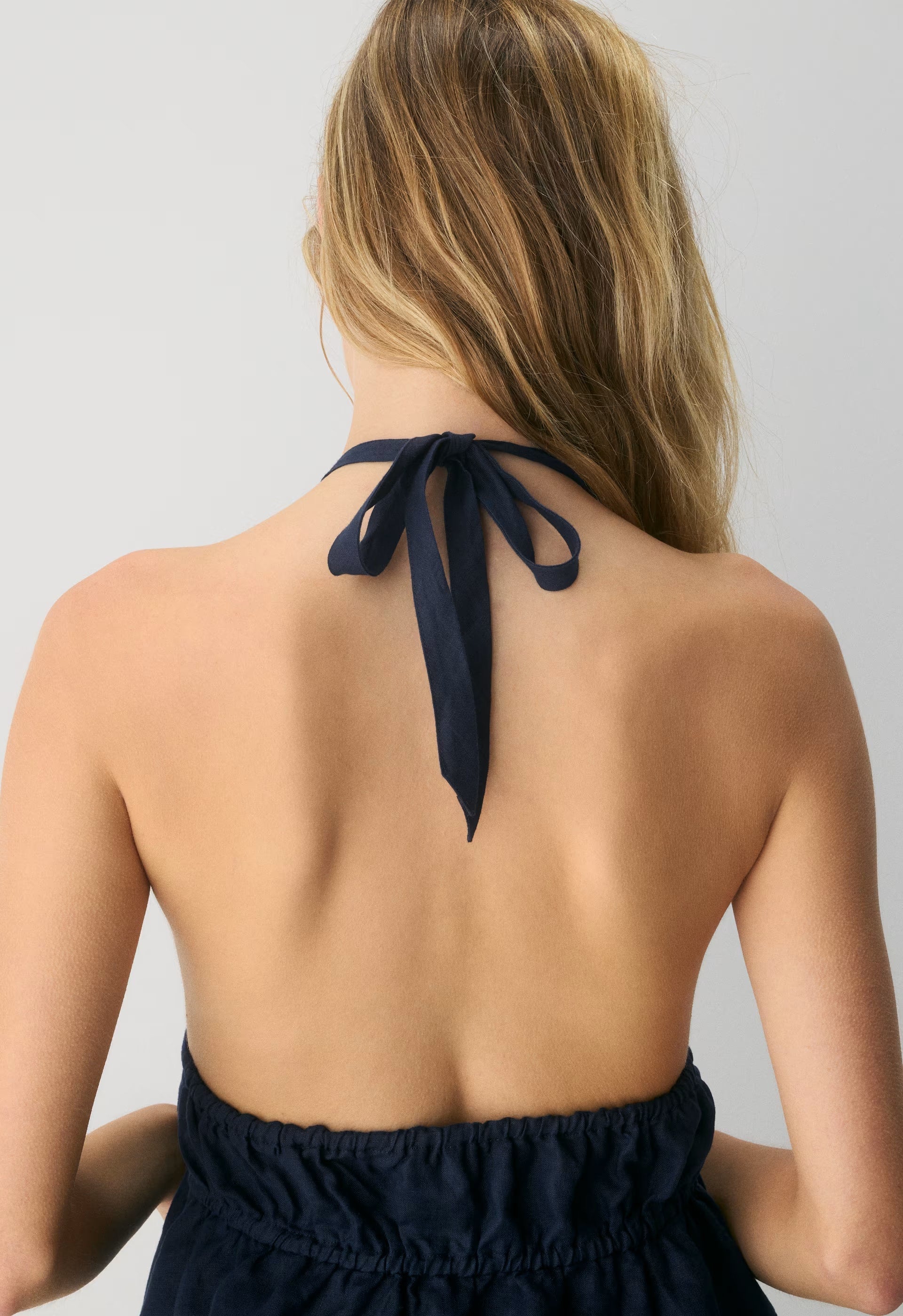 Sheila Linen Halter Top - ADMIRAL