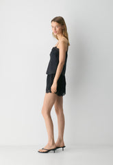 Grenache Satin Camisole - BLACK/BLACK
