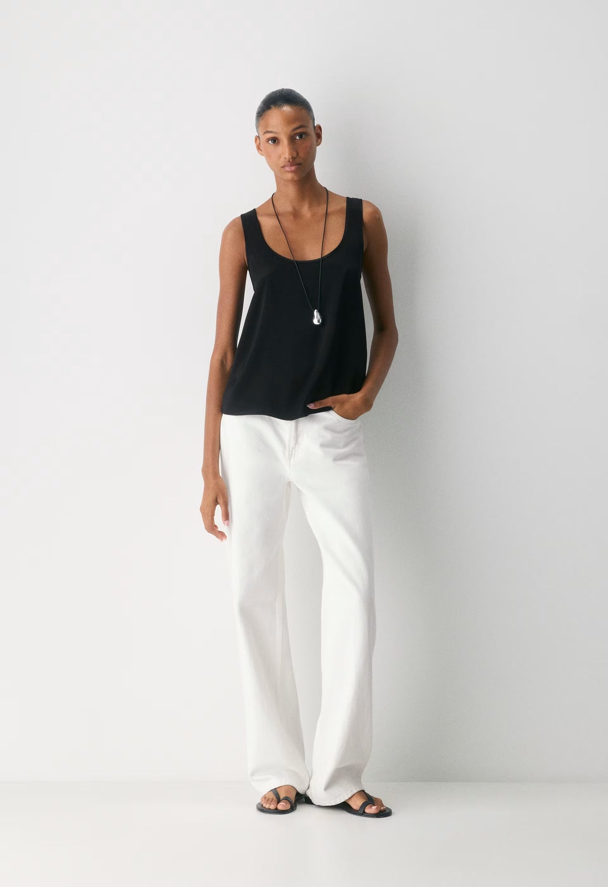 Asset Satin Top - BLACK