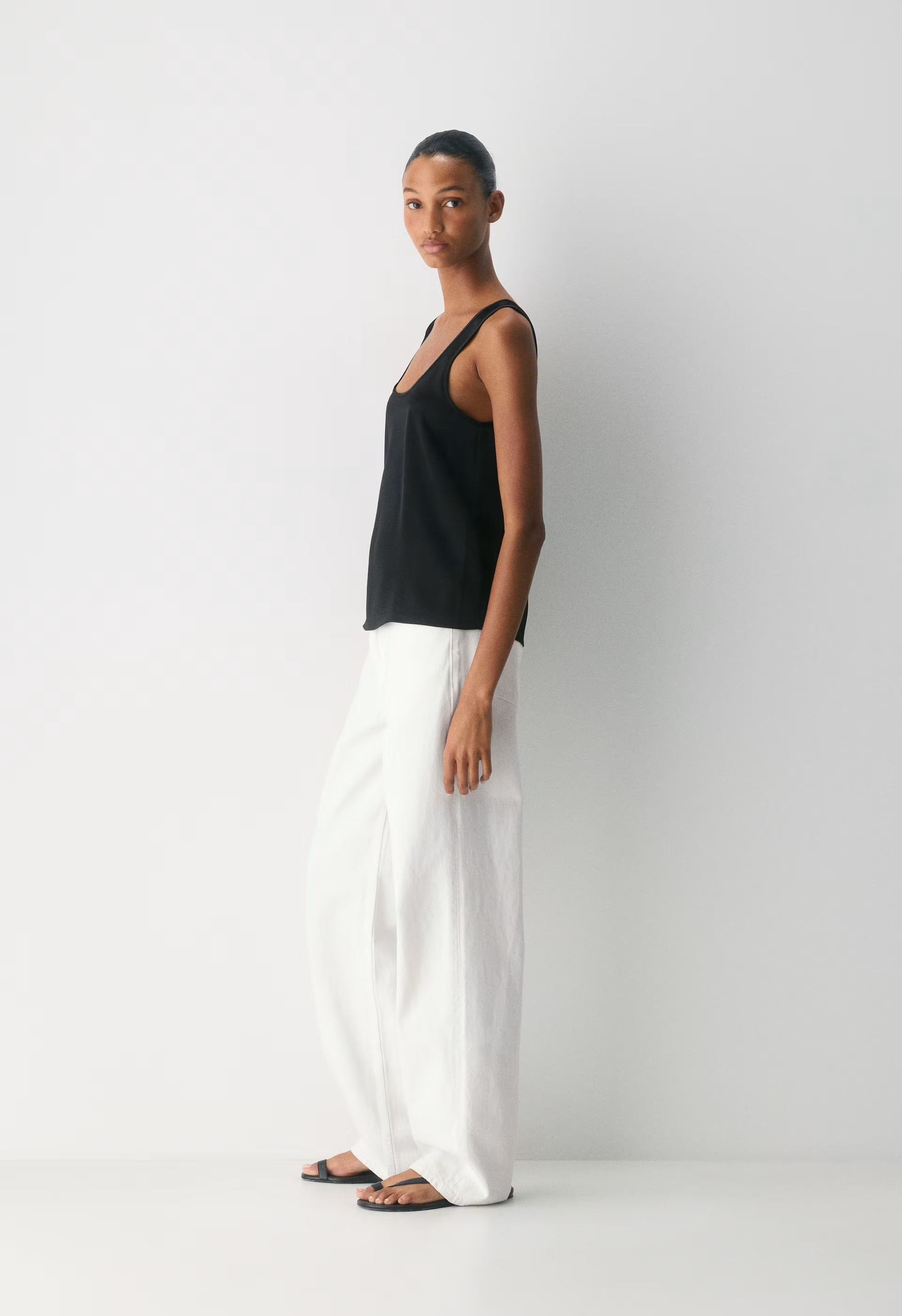 Asset Satin Top - BLACK