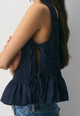Morland Linen Top - ADMIRAL