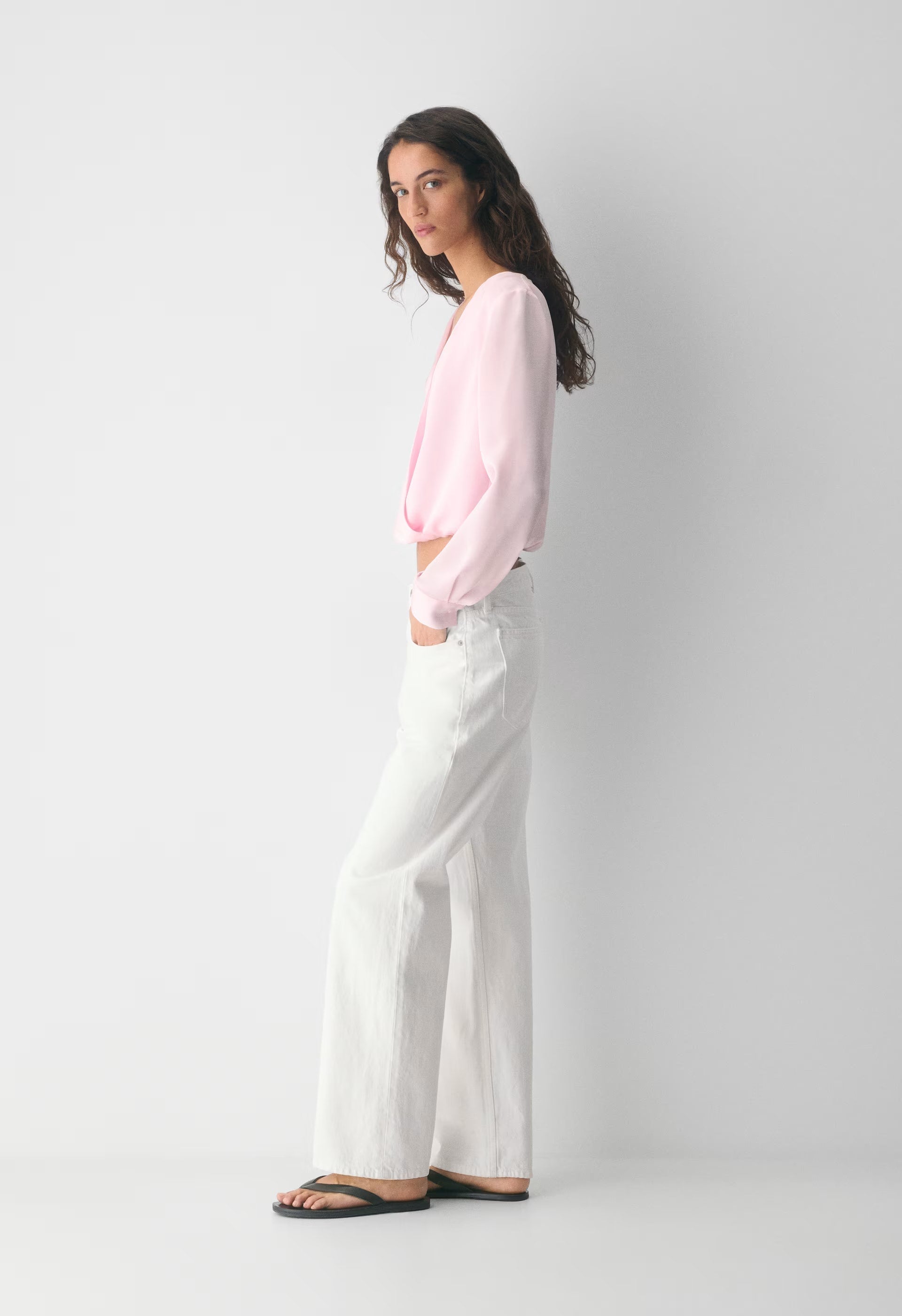 Cityline Satin Top - VILLA PINK