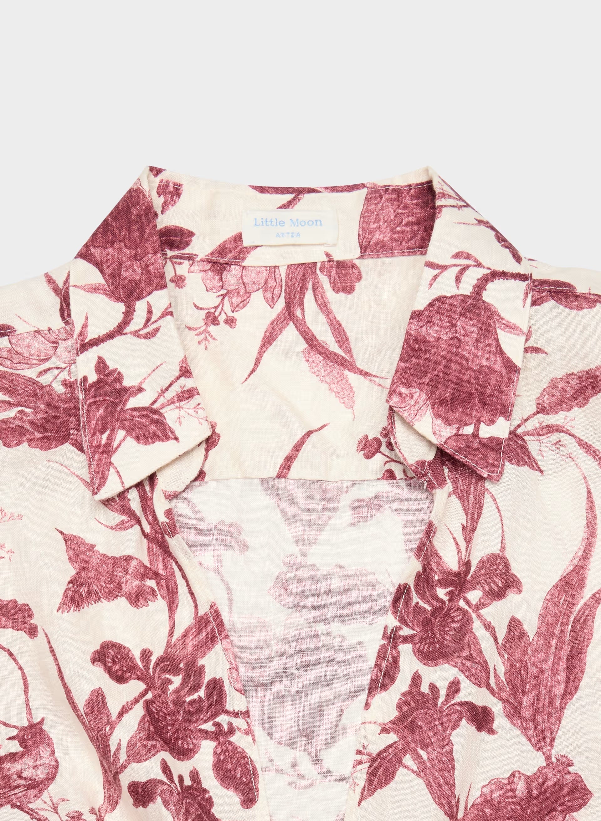 Connection Linen Blouse - BIRCH/ SPCD BRGNDY