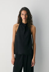 Order Satin Top - BLACK