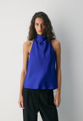 Order Satin Top - ABLAZE BLUE