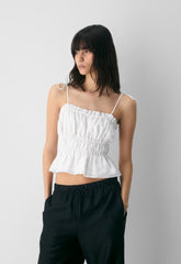 Regency Linen Camisole - WHITE