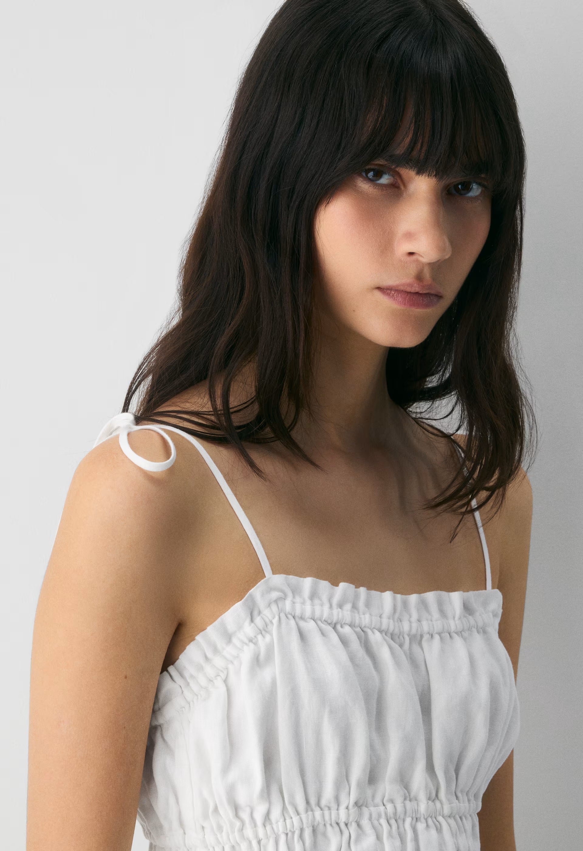 Regency Linen Camisole - WHITE