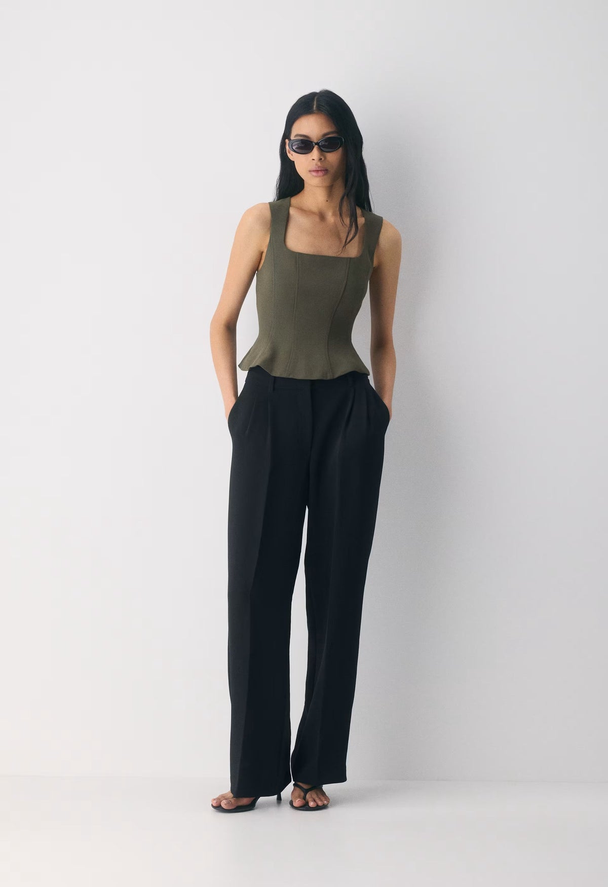 Rhodora Bustier - Crepette™ - DARK OLIVE