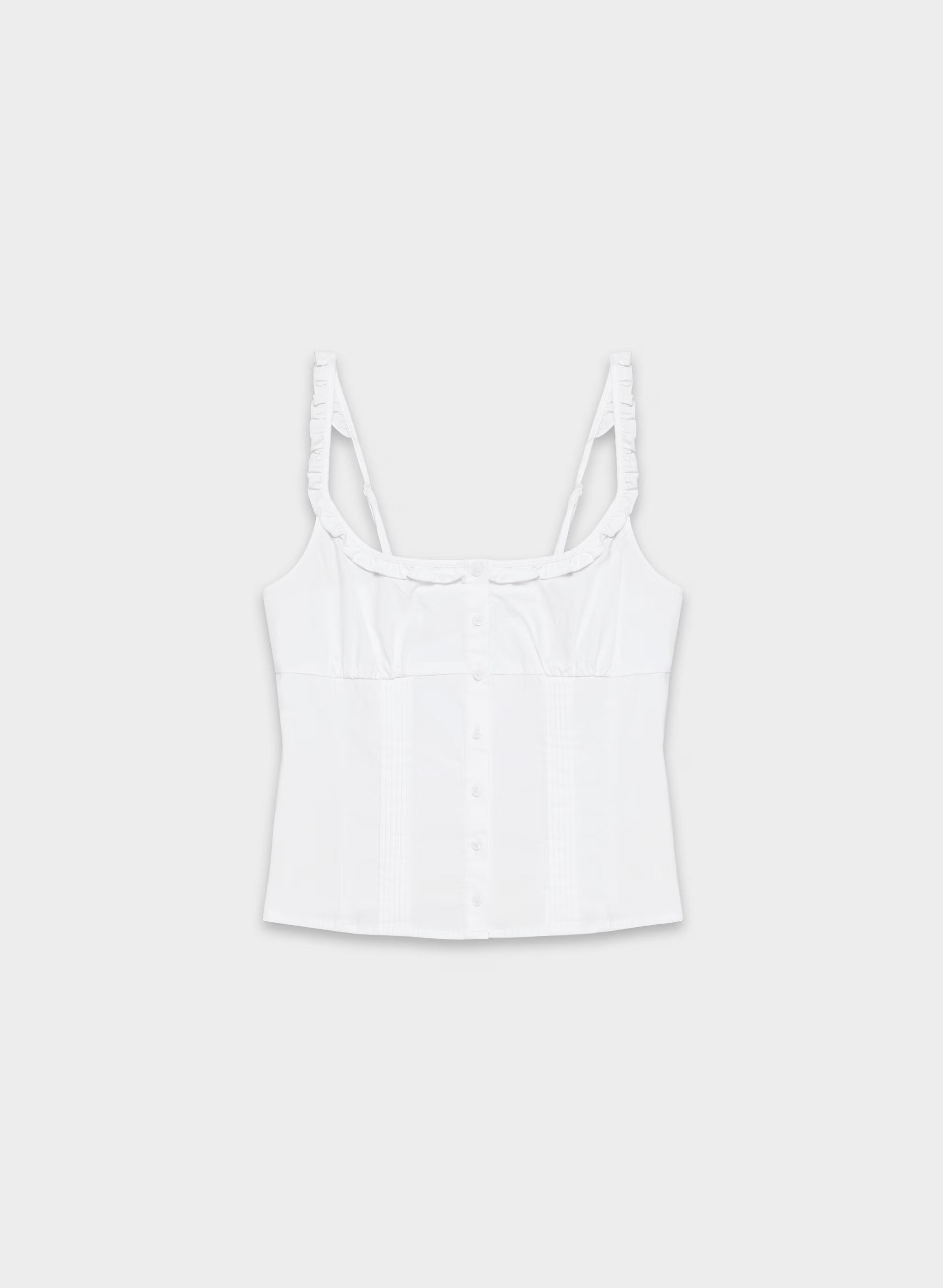 Gumdrop Poplin Top - BRIGHT WHITE