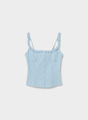 Gumdrop Poplin Top - RIPPLE BLUE