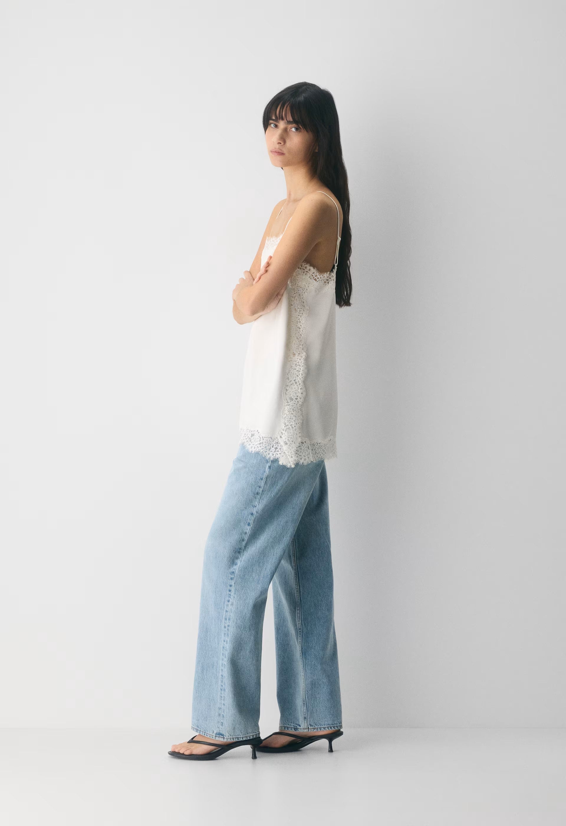Serif Satin Camisole - LT BIRCH/ LT BIRCH