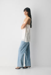 Serif Satin Camisole - LT BIRCH/ LT BIRCH