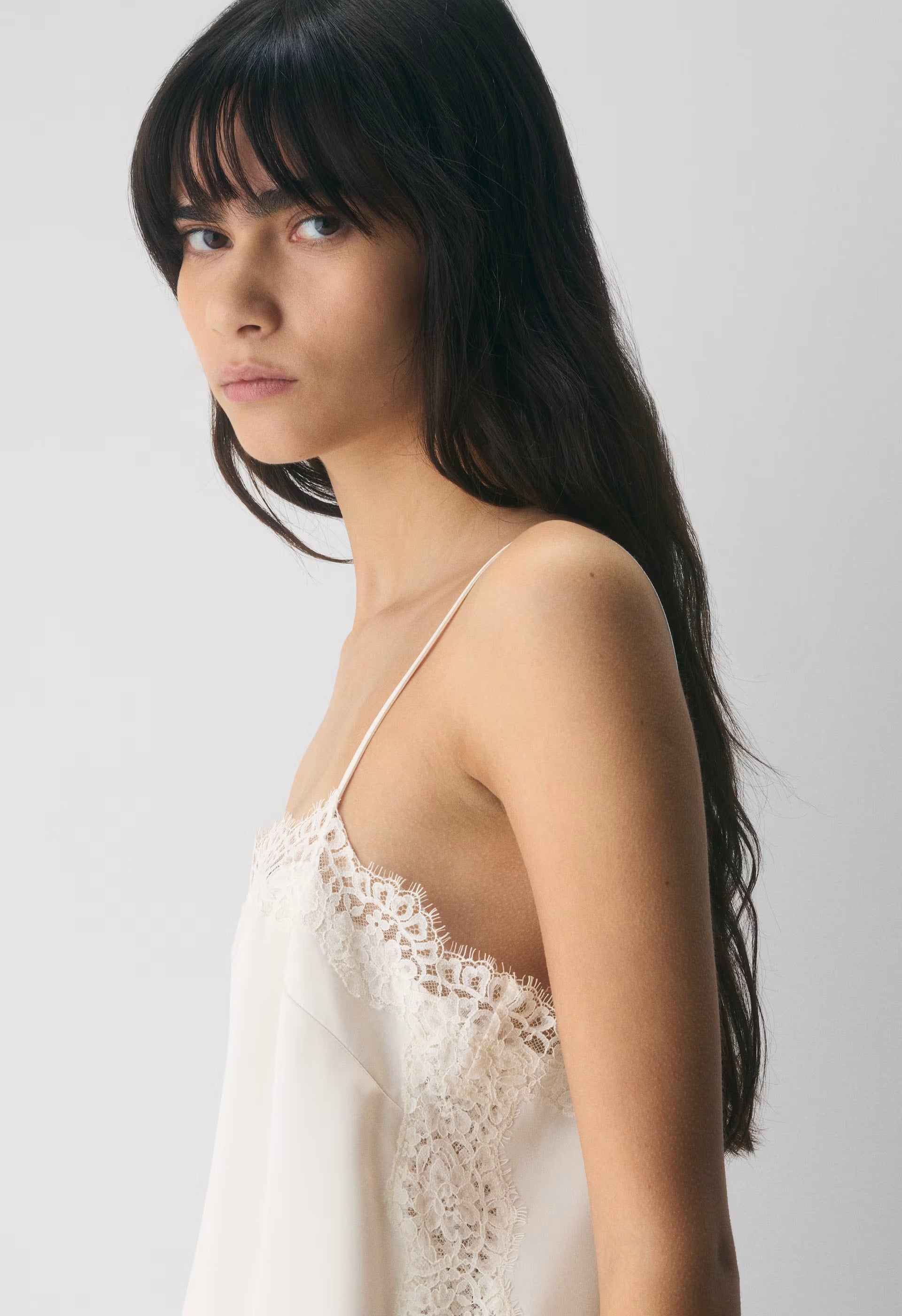 Serif Satin Camisole - LT BIRCH/ LT BIRCH