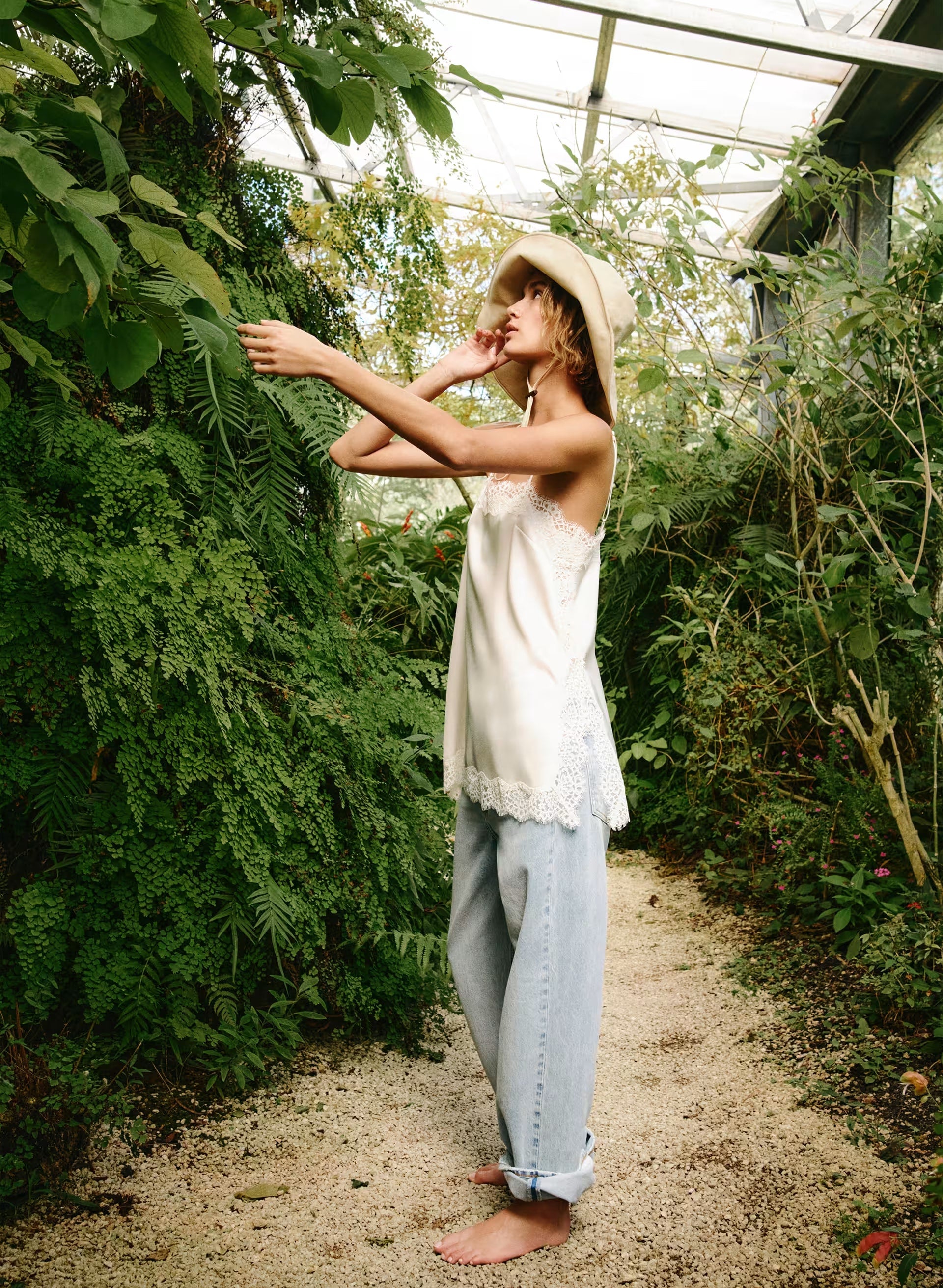Serif Satin Camisole - LT BIRCH/ LT BIRCH