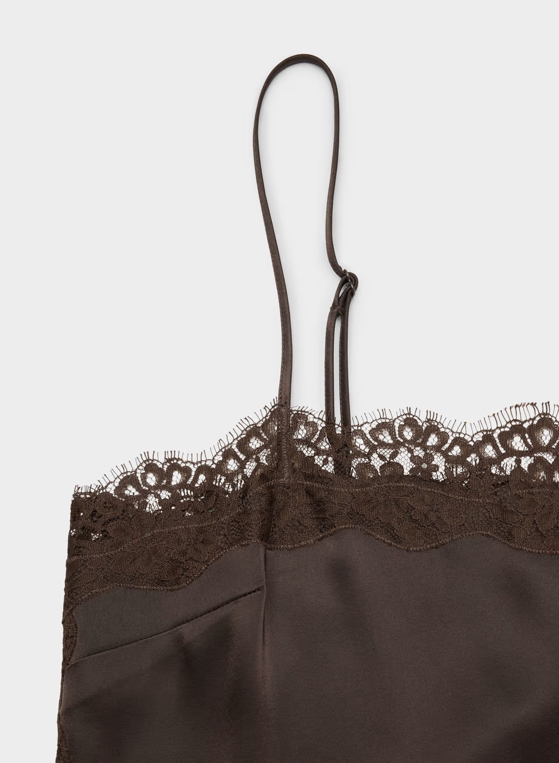 Serif Satin Camisole - RC MCH BR/ RCH MCH BRN