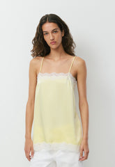 Serif Satin Camisole - LEMONADE/LIGHT BIRCH