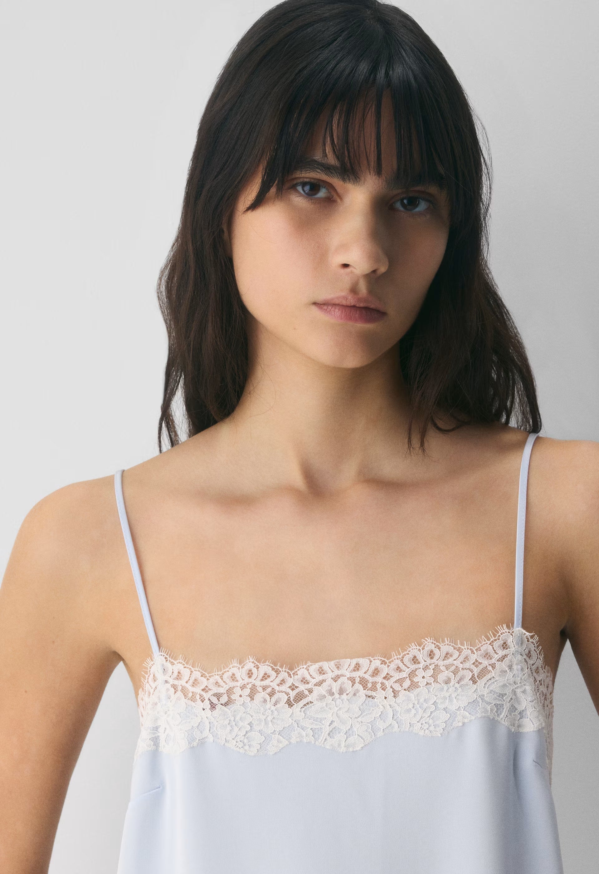 Serif Satin Camisole - VINTAGE NAVY/ BLACK