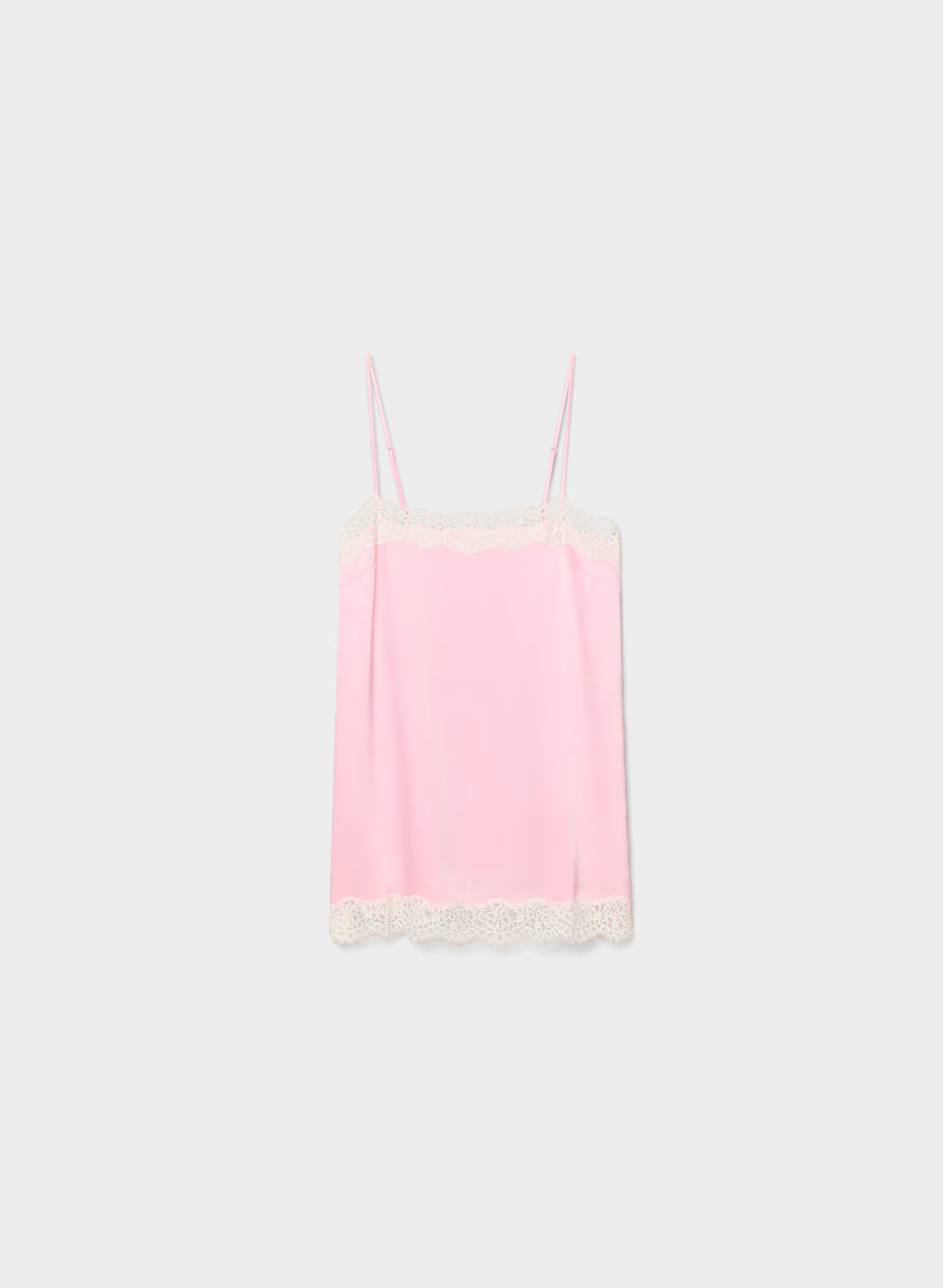 Serif Satin Camisole - MLKSHK PNK/LGHT BRCH